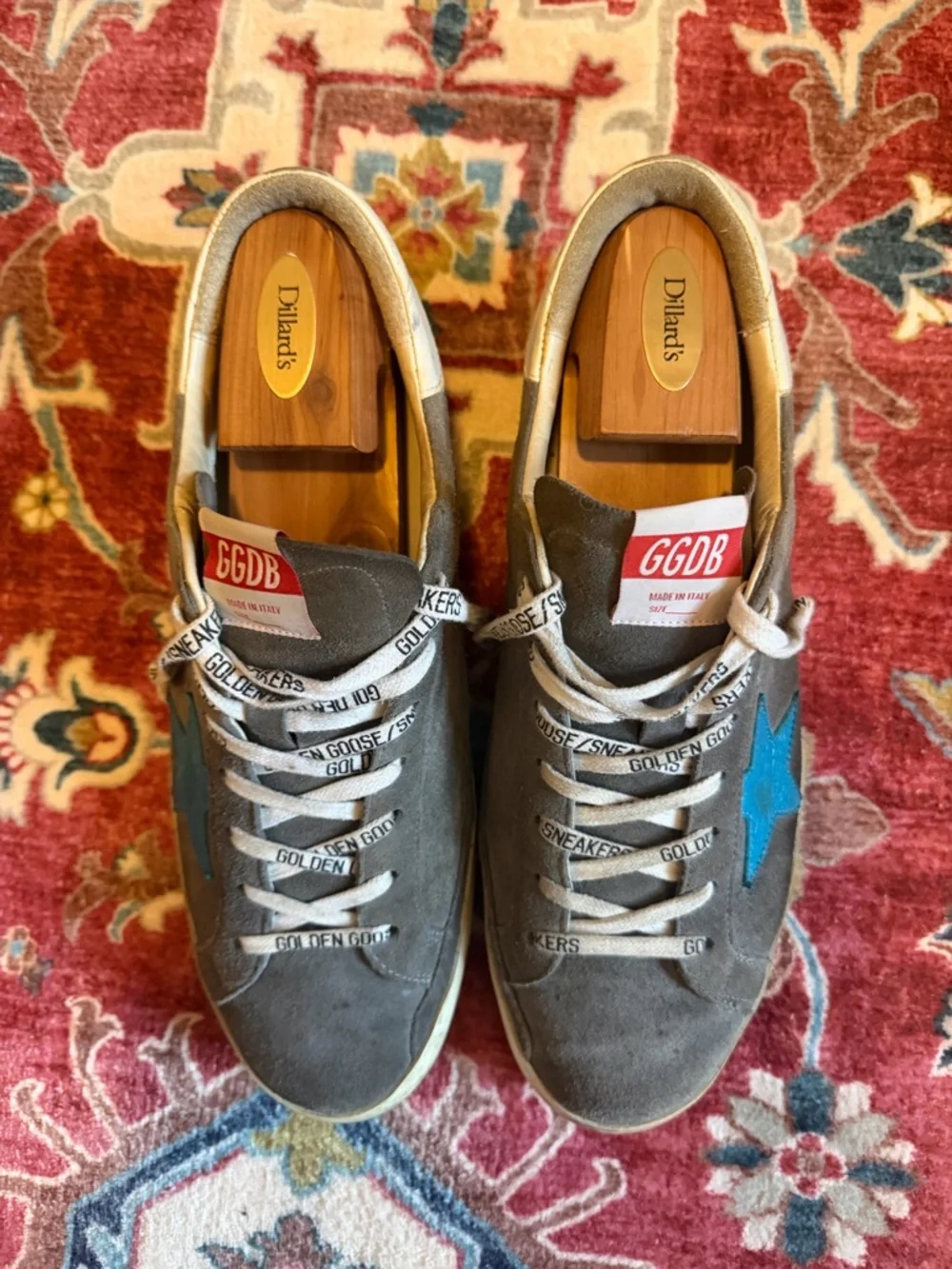 Golden Goose Men’s Superstar Gray Suede Sneakers Size 45 - Picture 2 of 11